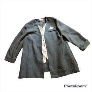 Vintage plaid ISB vintage blazer with built in dress shirt button down